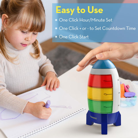 Ted Kangaroo countdown timer with rocket visuals and engaging audio prompts