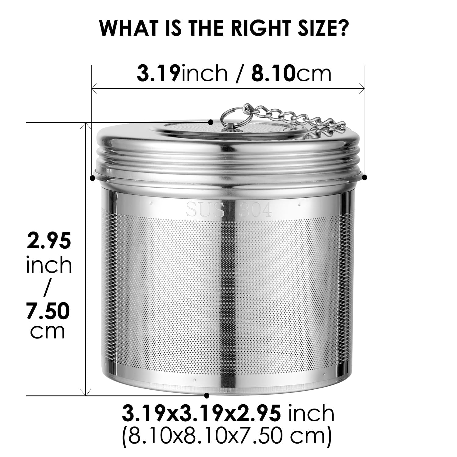 TEEMADE large diameter infuser ideal for tea, herbs, or small cooking batches
