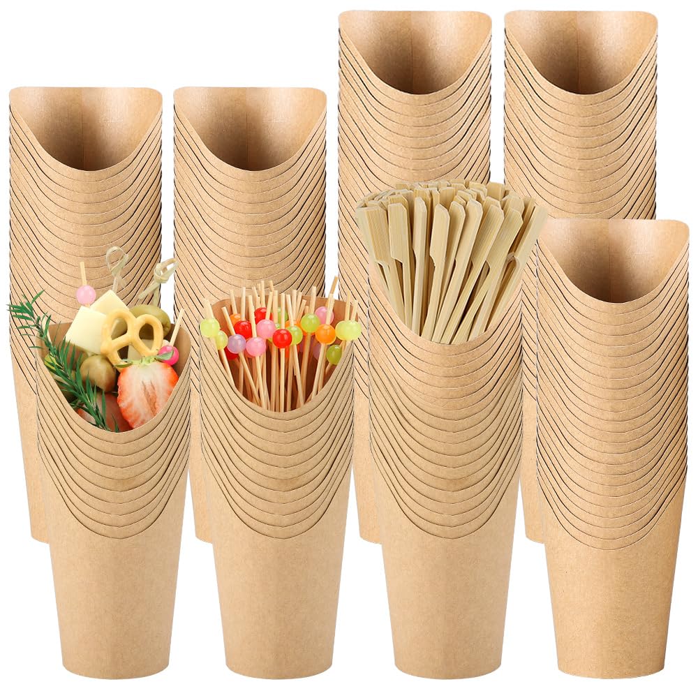 Teemumu 12 oz charcuterie cups in brown kraft for easy, stylish servings.