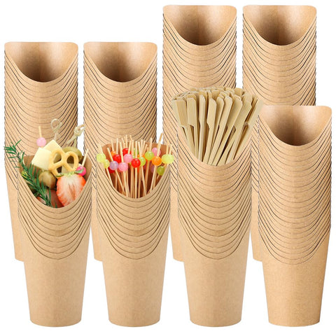 Teemumu 12 oz charcuterie cups in brown kraft for easy, stylish servings.