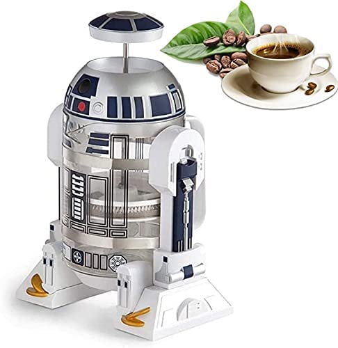 TEENKON French Press 32oz front view with insulated frame protects the glass during brewing.