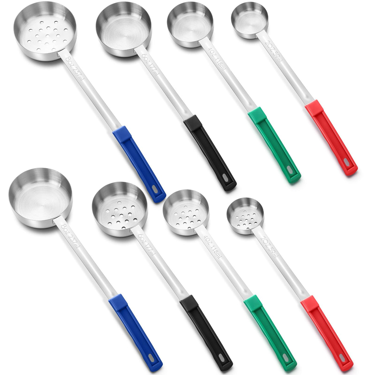Teenyyou 8-piece portion spoons set in vibrant colors for precise portioning.