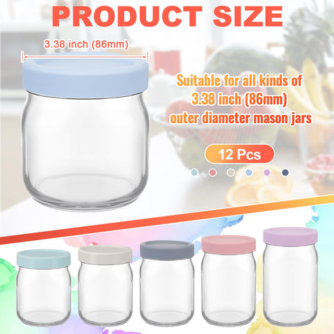 Teenyyou 86 mm wide-mouth lids fit jars securely for leak-free storage.