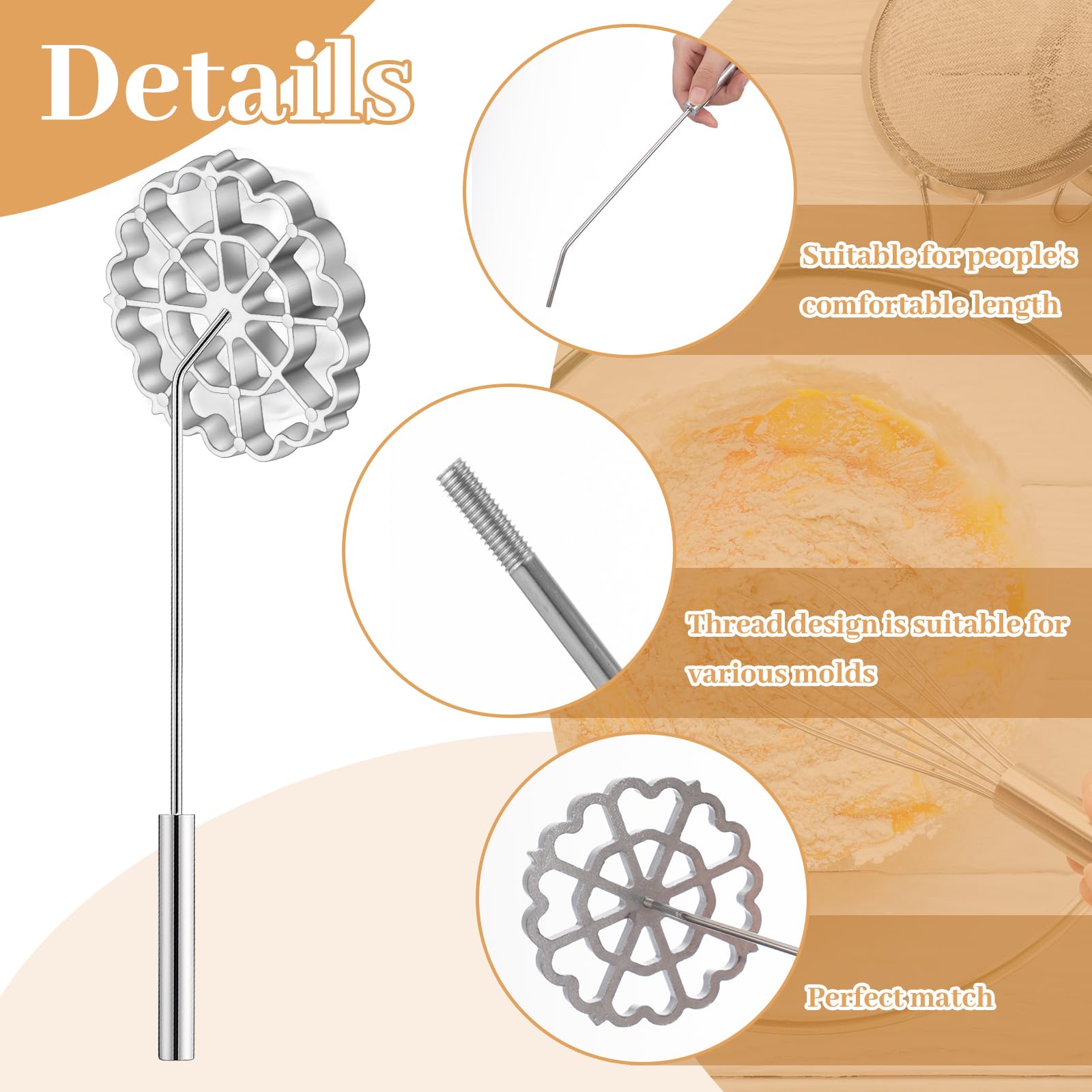 Teenyyou aluminum rosette iron highlights durable cooking tool