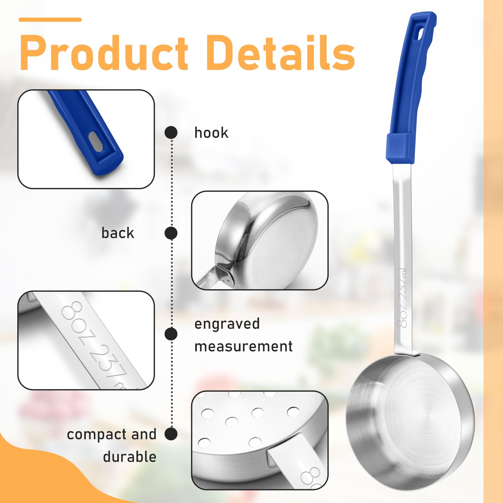 Teenyyou green solid spoon ideal for sauces and dry goods.