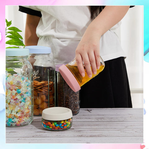 Teenyyou Morandi wide-mouth lids add color and versatility to your jars.