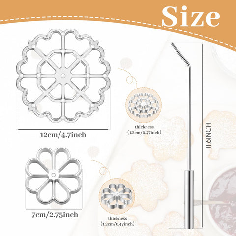 Teenyyou rosette molds with small and large designs for elegant cookies
