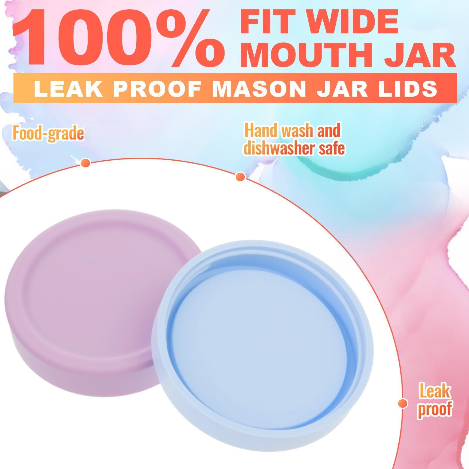 Teenyyou silicone wide-mouth lids are dishwasher safe for easy cleaning.