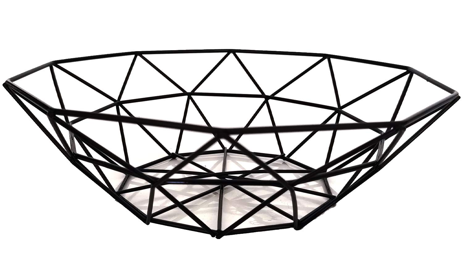 TEETOOKEA metal wire fruit bowl front view keeps fruit visible on the counter