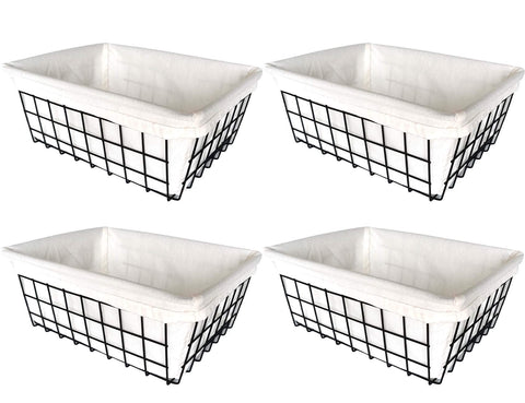 TEETOOKEA wire storage baskets 4-pack offer clear view and easy access.