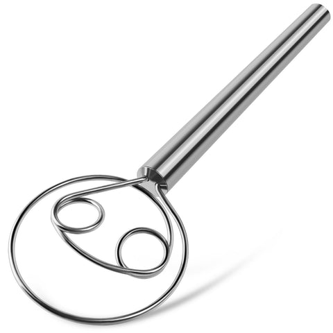 TEEVEA dough whisk handle design for ergonomic, comfortable mixing.