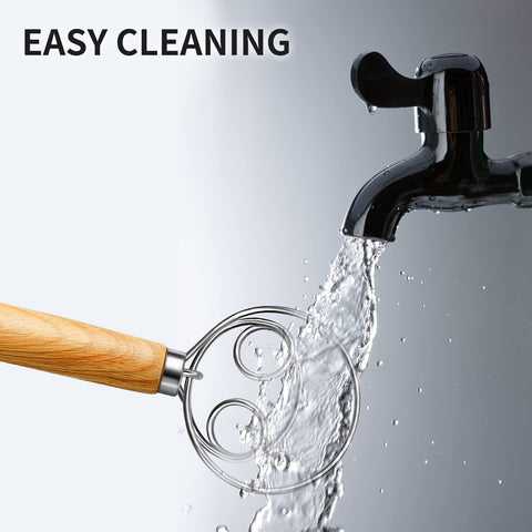 TEEVEA Dutch whisk handles dense batters and cream smoothly