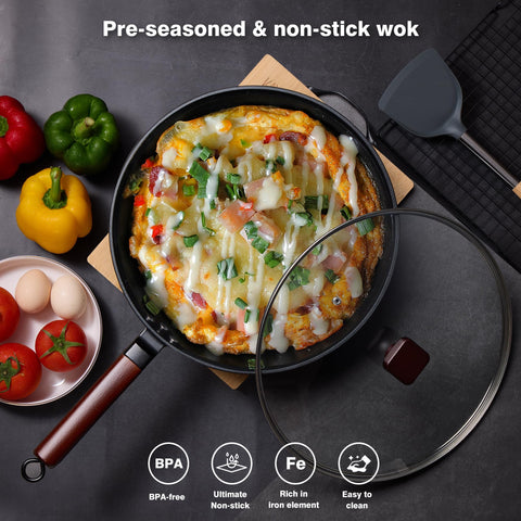 Teewe induction-compatible wok suitable for all stove types