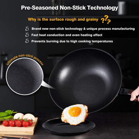 Teewe dish brush helps quick wok cleaning after cooking.