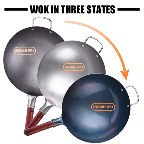 Wok ring and helper handle stabilize cooking with Teewe wok.