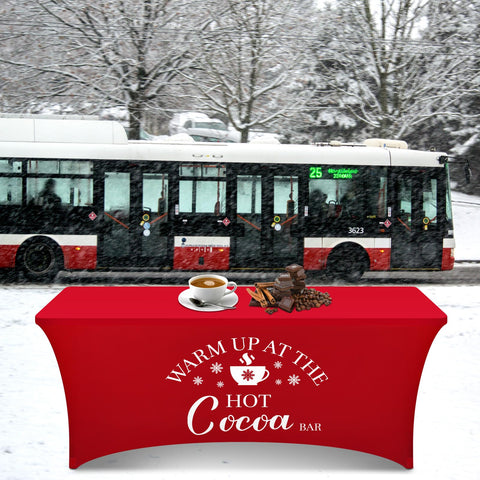 Tegeme red tablecloth adds festive charm to home parties and events.