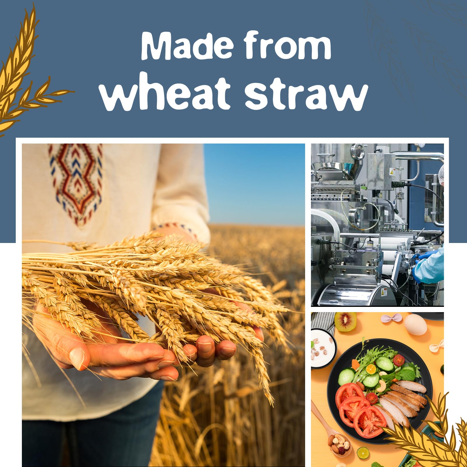 Teivio 88-piece cups and flatware complete casual table settings.