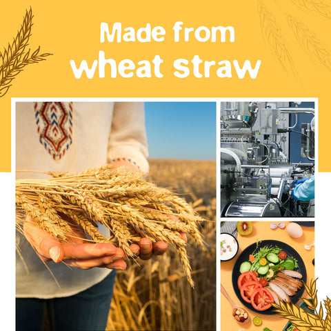 Teivio outdoor dining set in black wheat straw, great for camping.