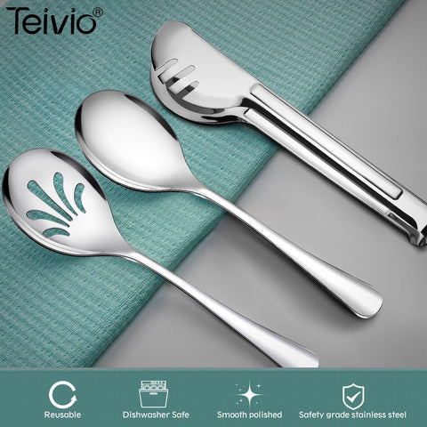 Teivio closeup of mirror-polished stainless steel finish.