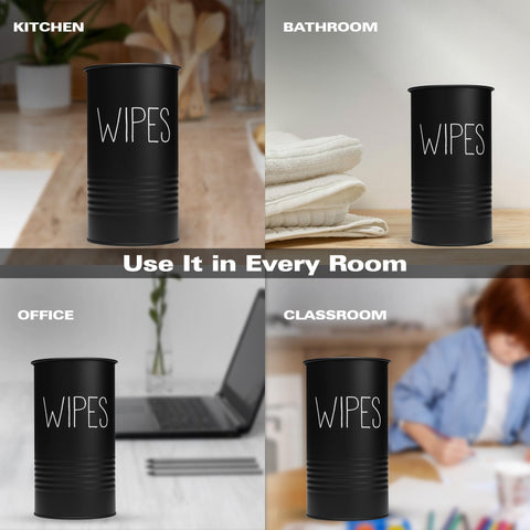 TEKHEUTEN wipe holder keeps kitchen and bathroom wipes neatly organized.