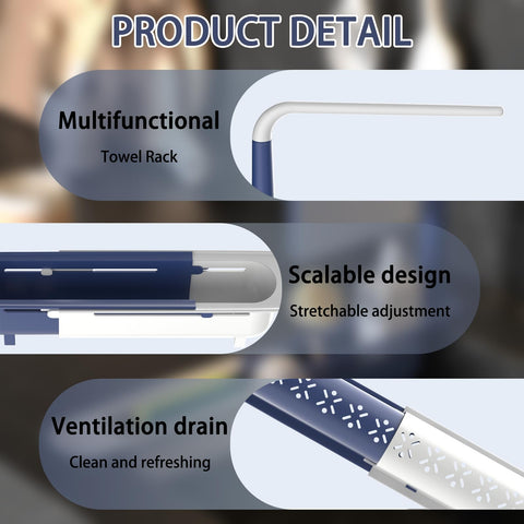 Telescopic Sink Storage Rack drainage holes promote quick drying and no mess.