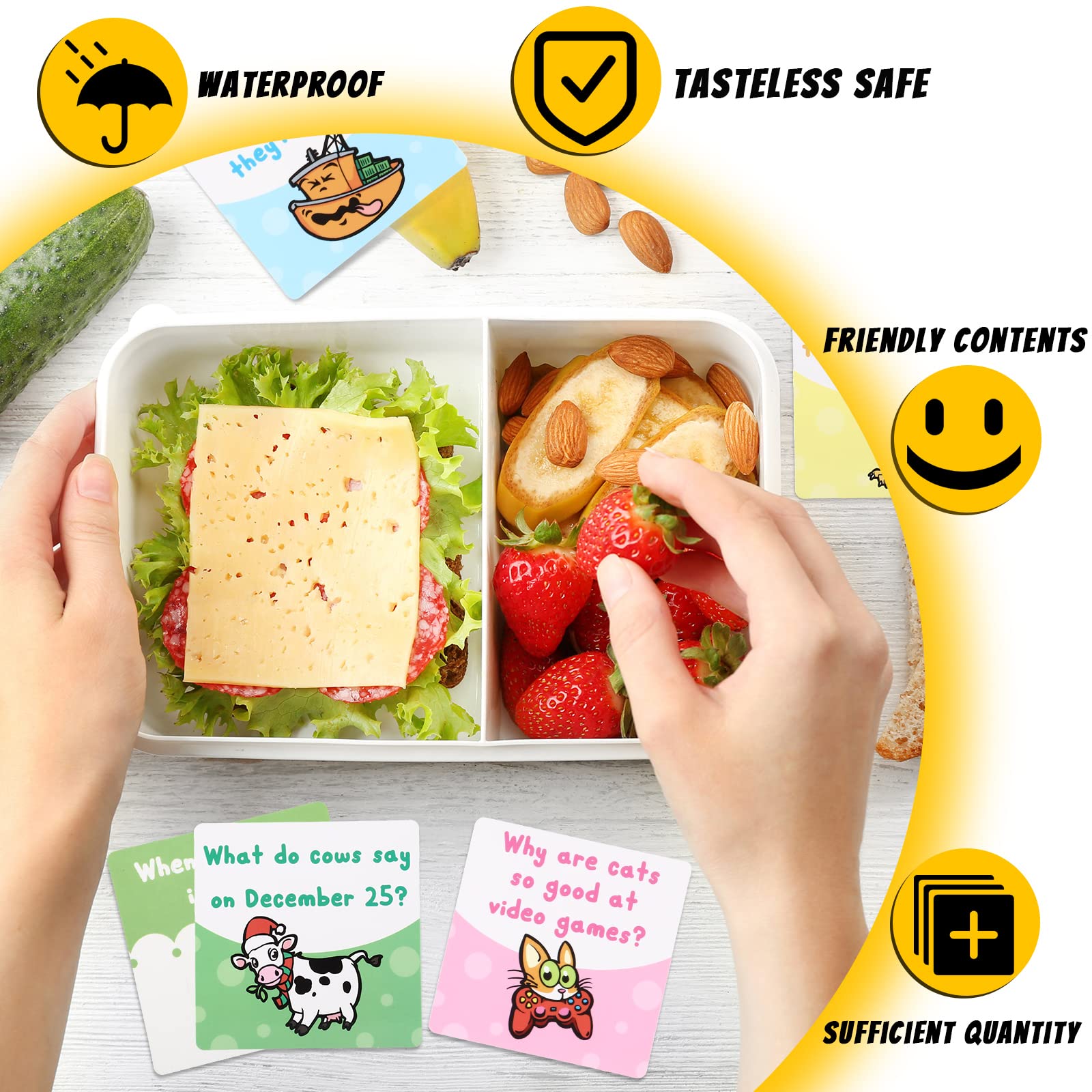Teling notes printed on sturdy card stock for lasting durability during daily use.