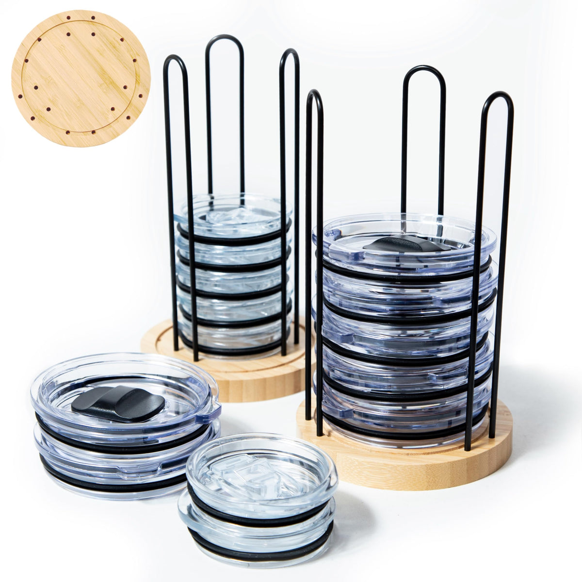 TelKeen 2PC lid organizer set holds 20 lids in a neat cabinet