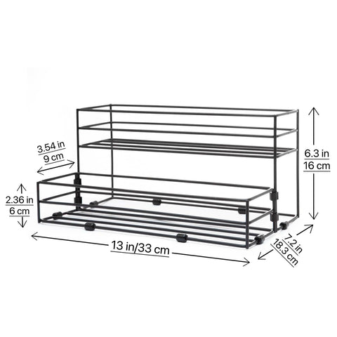 TelKeen coffee bar organizer enables quick access to flavor syrups.