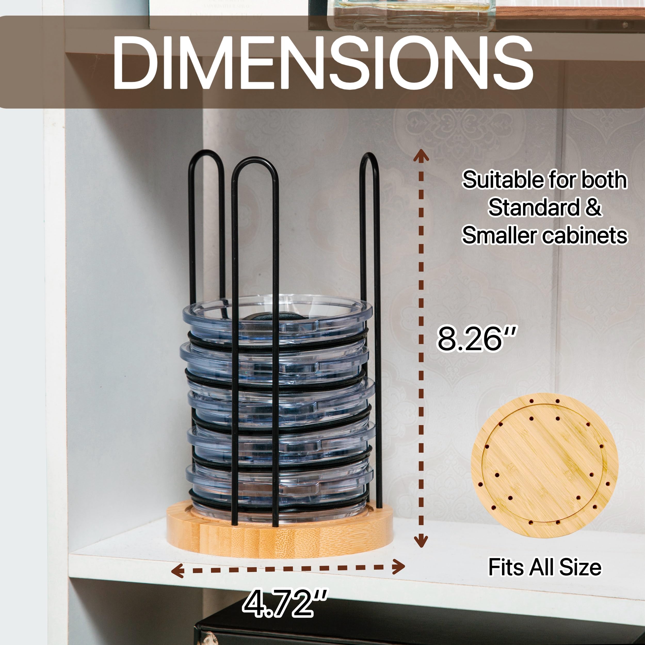 TelKeen detachable lid holder for easy access and storage