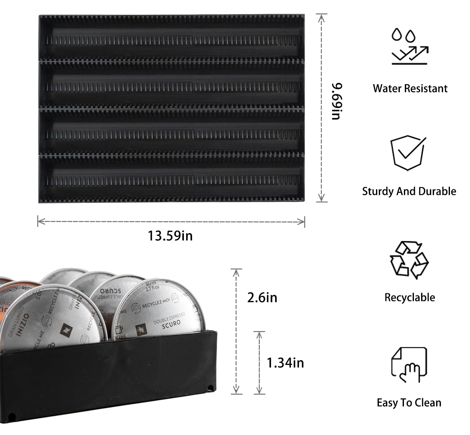 TelKeen durable plastic construction offers long-lasting use in home or office setups