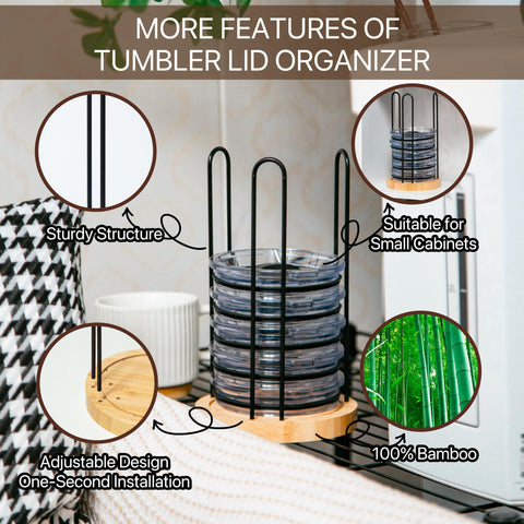 TelKeen kitchen drawer lid storage for tidy shelves