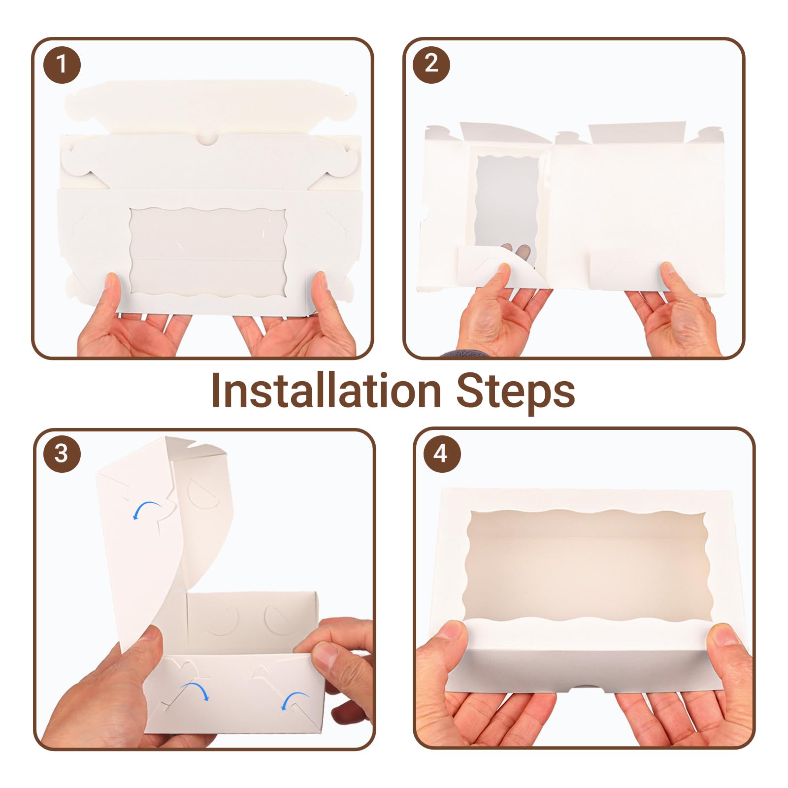 TEMLQPACK box with window displays treats attractively for gifting.