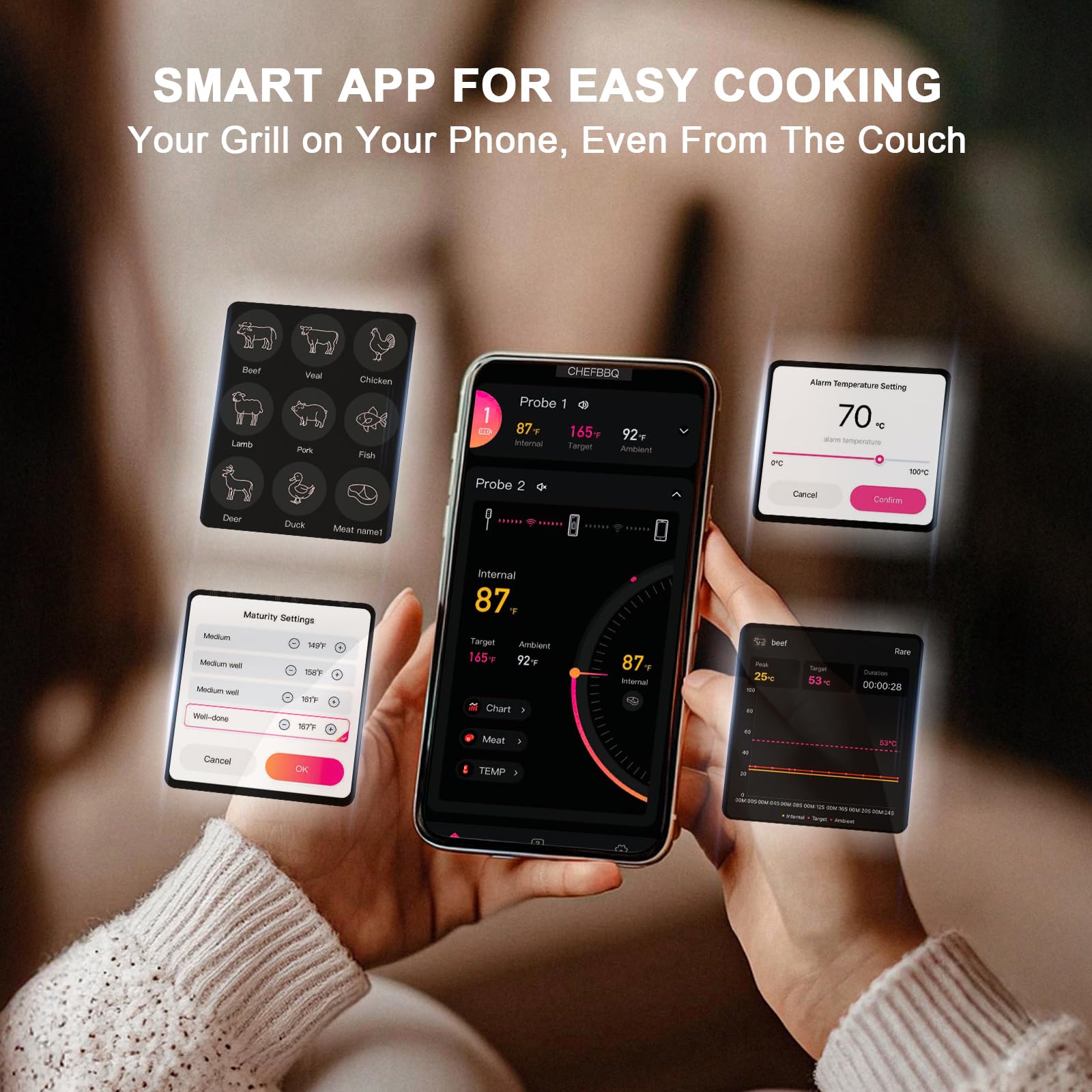 TEMMIO four-probe setup lets you manage multiple dishes.