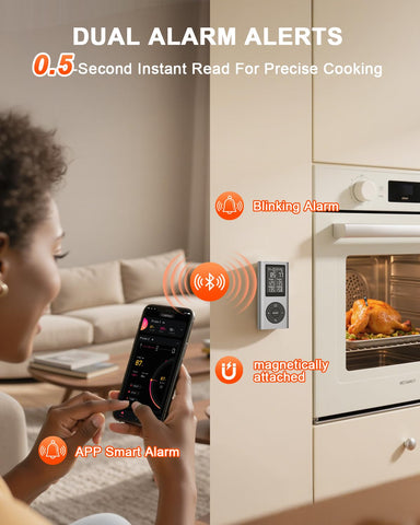 TEMMIO backlit base works independently for quick temps.