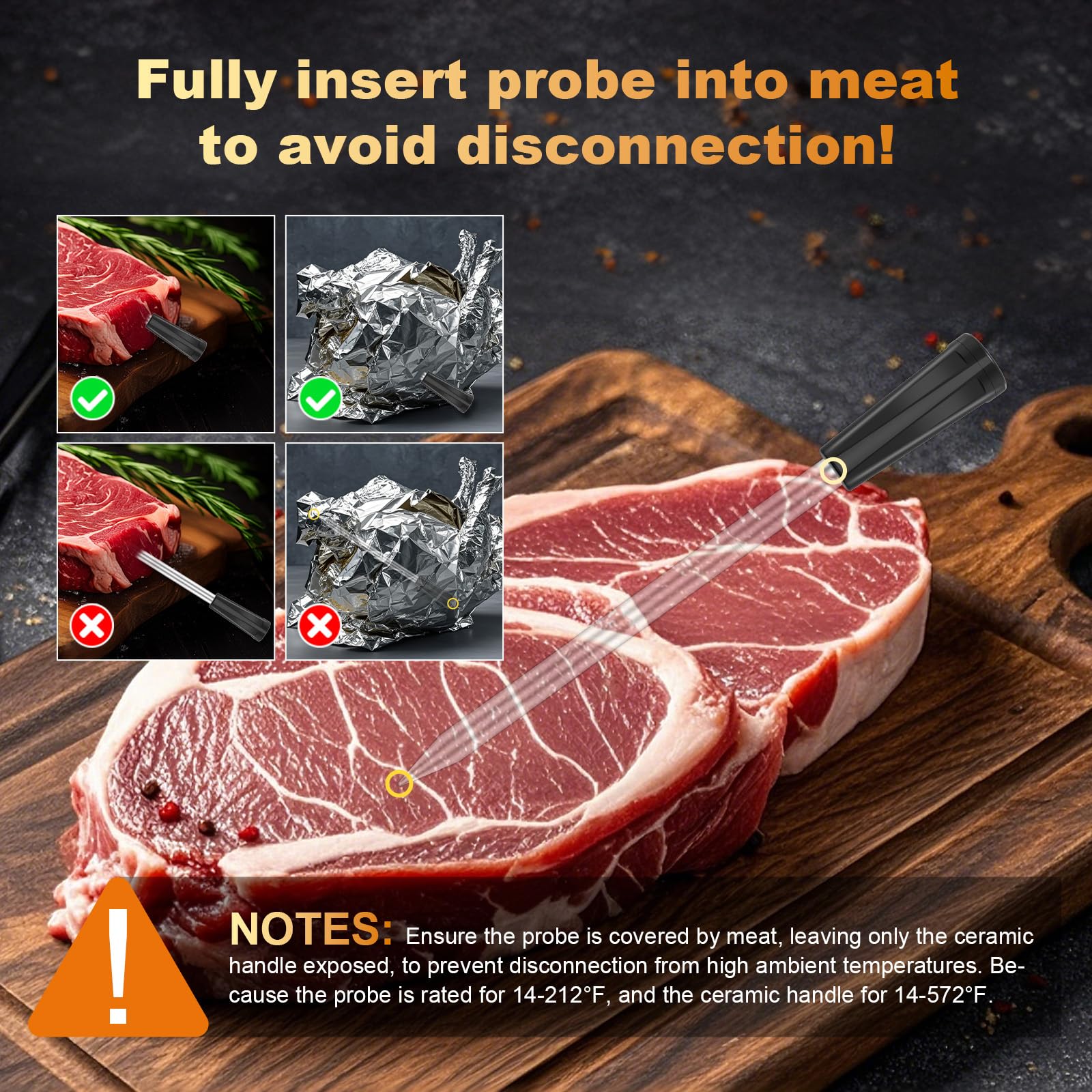 TempGrill app alerts and customizable doneness settings