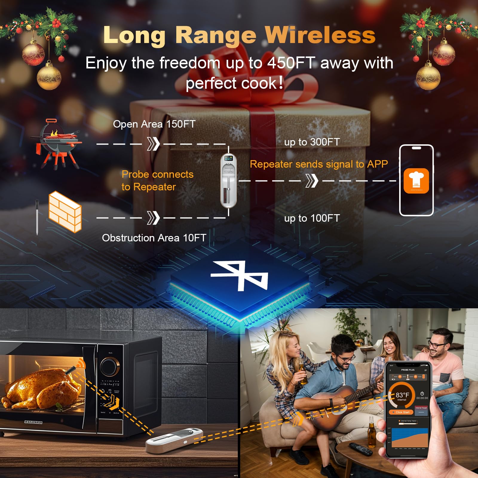 TempGrill USB-C fast charging for long cooking sessions