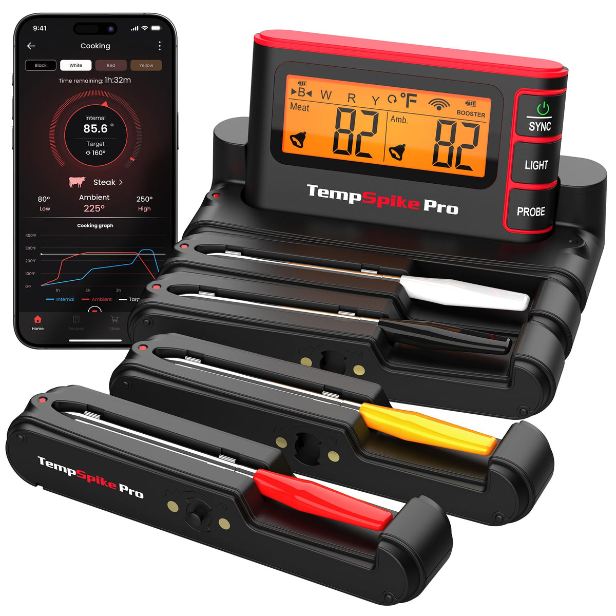TempSpike Pro dual connectivity overview showing WiFi and Bluetooth for cooking anywhere