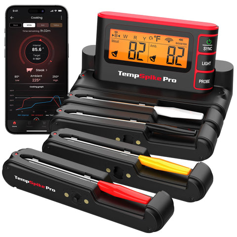 TempSpike Pro dual connectivity overview showing WiFi and Bluetooth for cooking anywhere