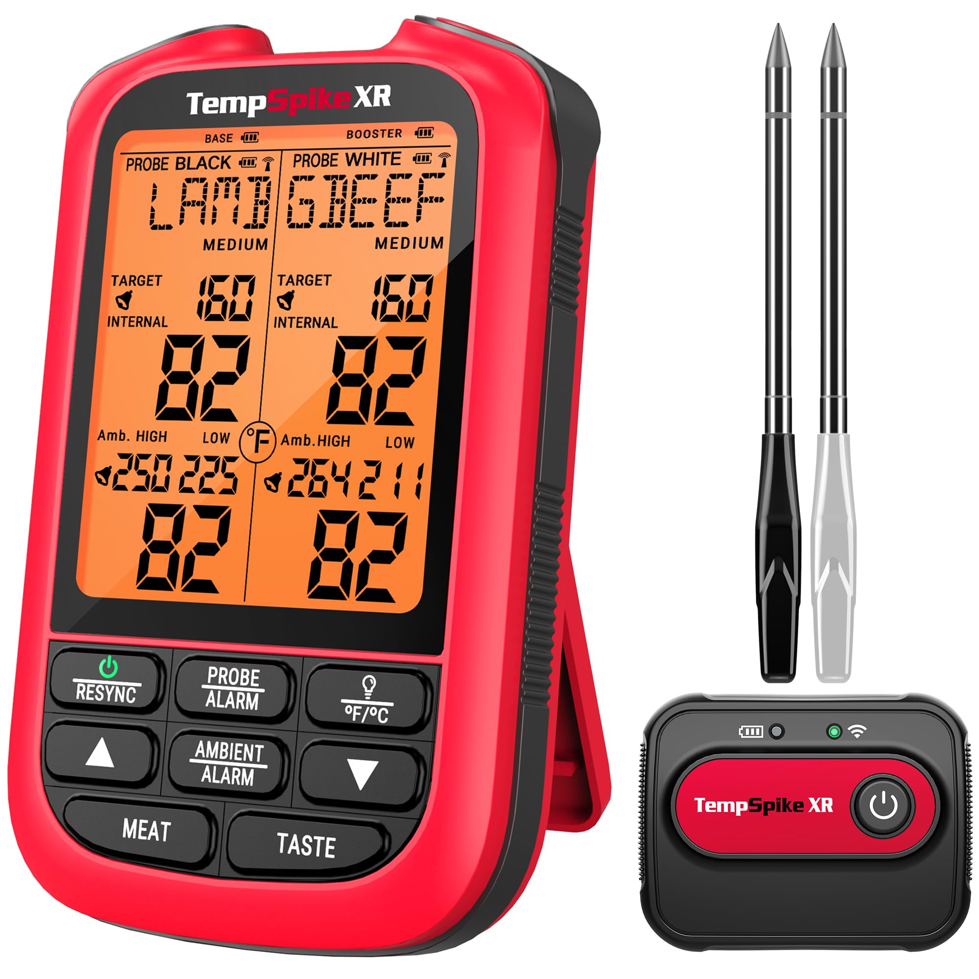 TempSpike ThermoPro dual-probes display for precise grilling at a glance