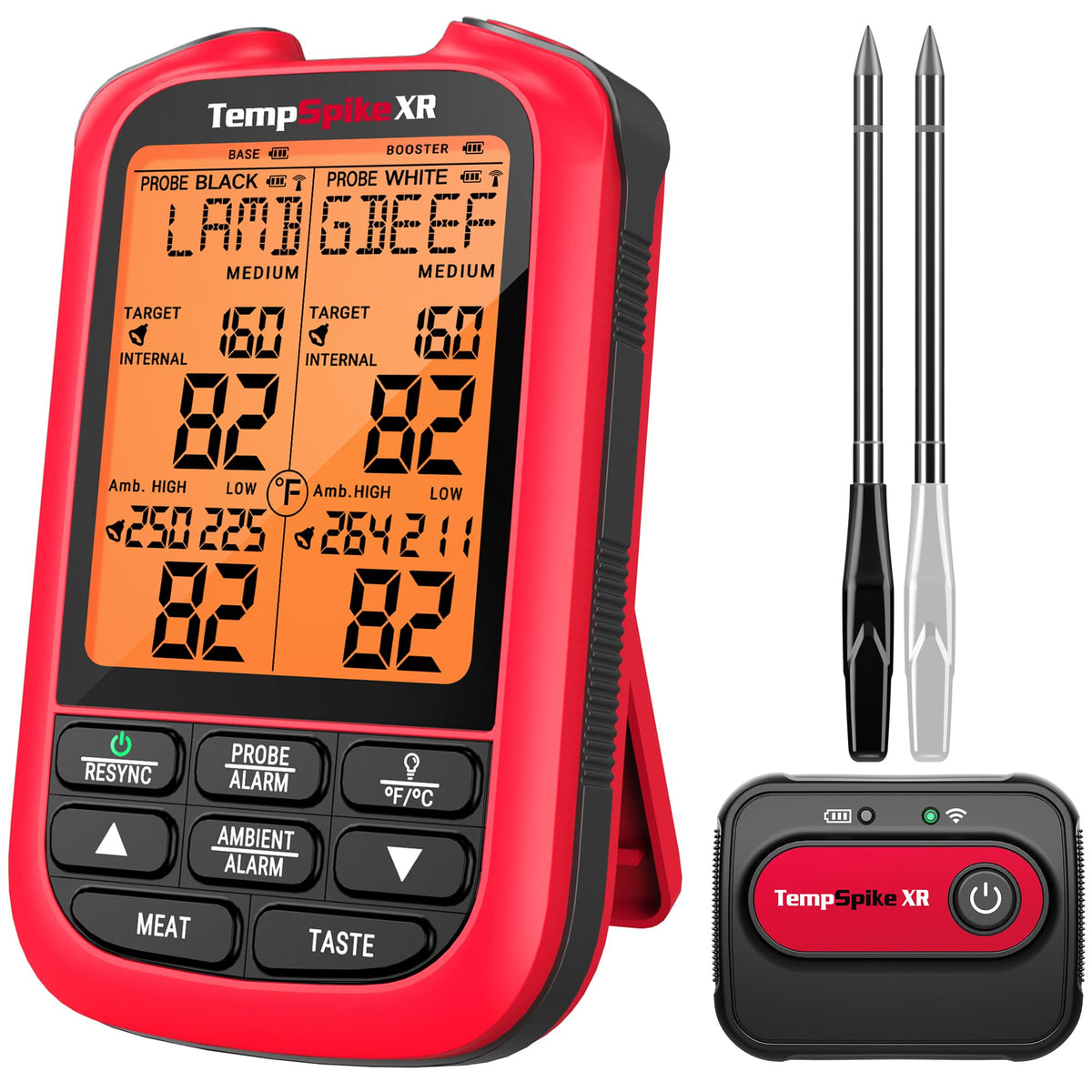 TempSpike ThermoPro dual-probes display for precise grilling at a glance