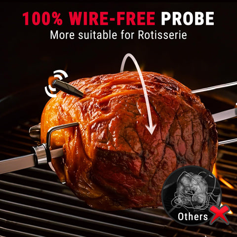 TempSpike ThermoPro 2000FT sturdy for outdoor rotisserie and smoking sessions.