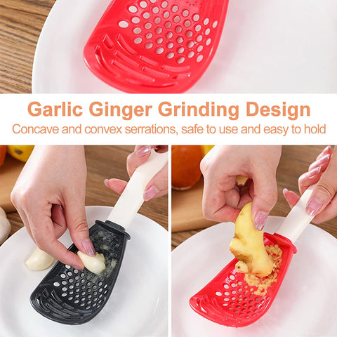 Tendiren 2PCS spoon grating feature makes garlic grind easily.