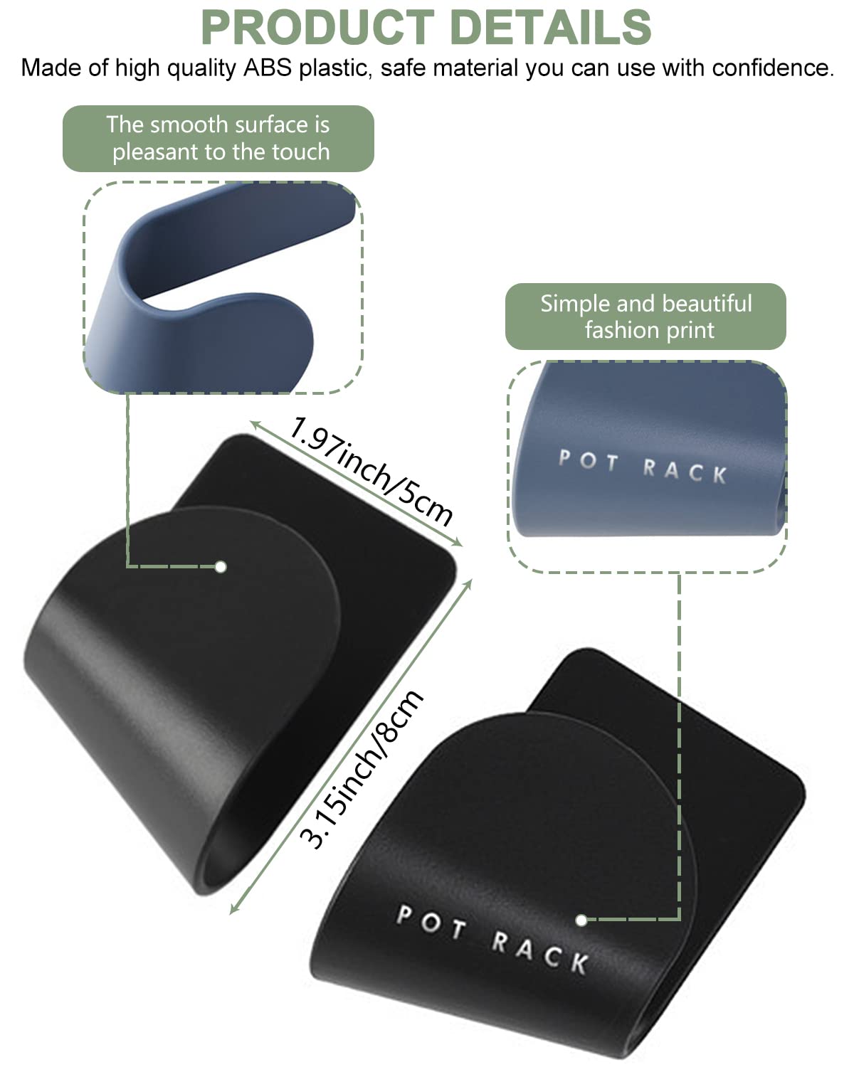 Tendiren cabinet door lid holder in matte finish keeps lids accessible and organized.