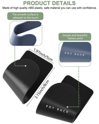 Tendiren cabinet door lid holder in matte finish keeps lids accessible and organized.