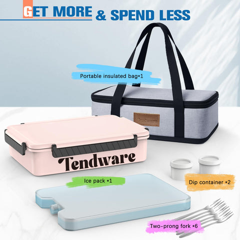 TENDWARE Snackle Box showing 12 compartments for organized snacking.