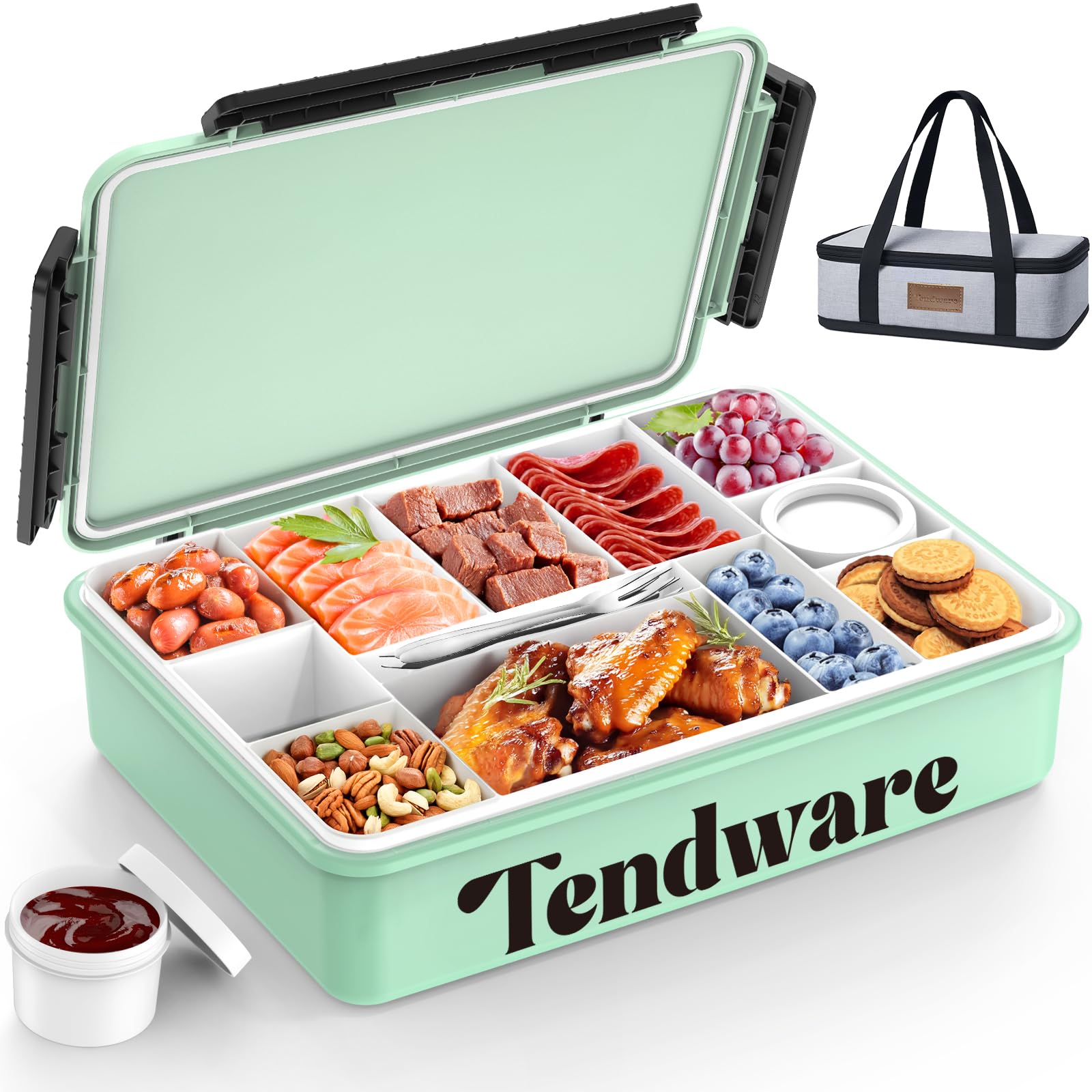 TENDWARE snackle box in insulated bag ready for on the go use