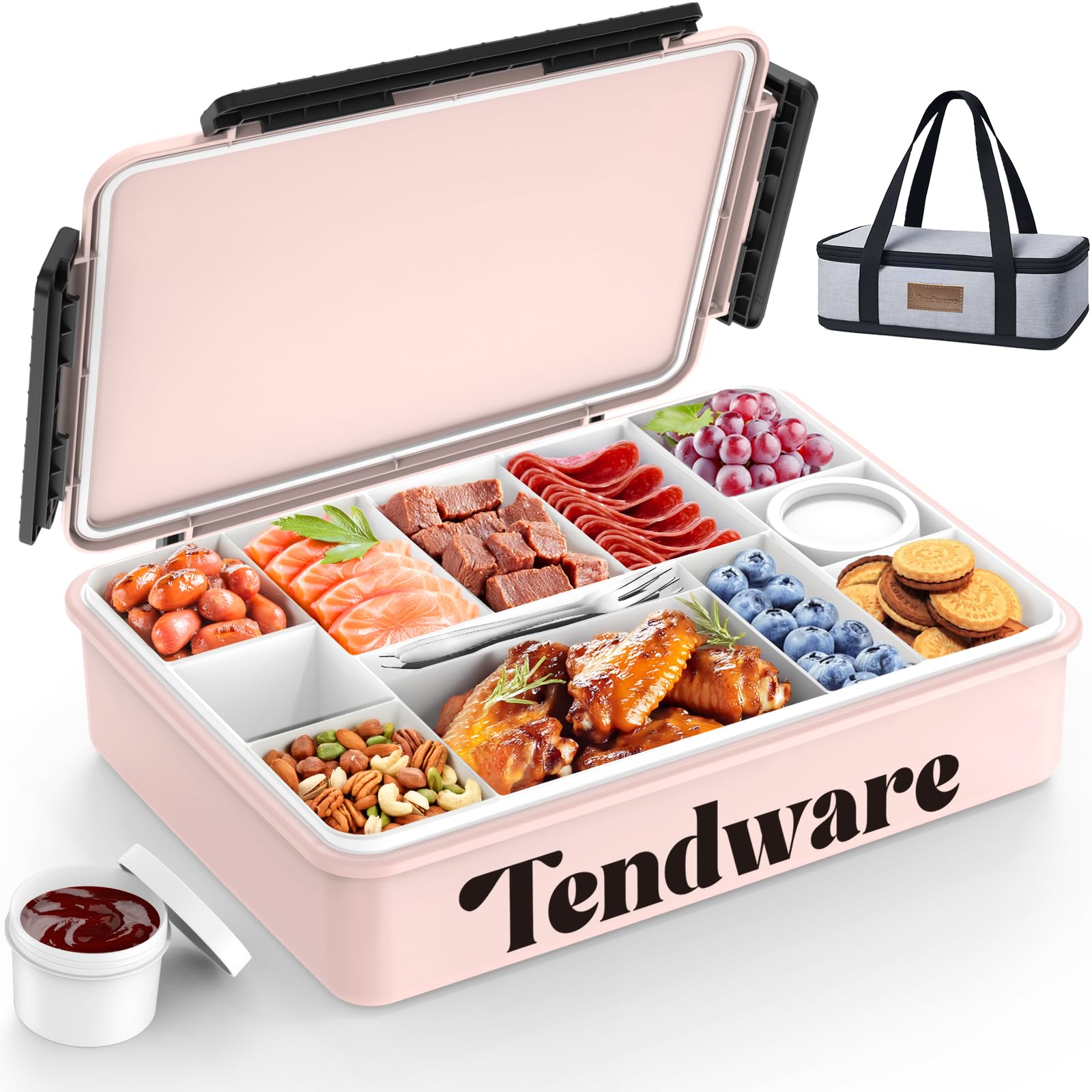 TENDWARE Snackle Box lid open for quick cleaning and access.