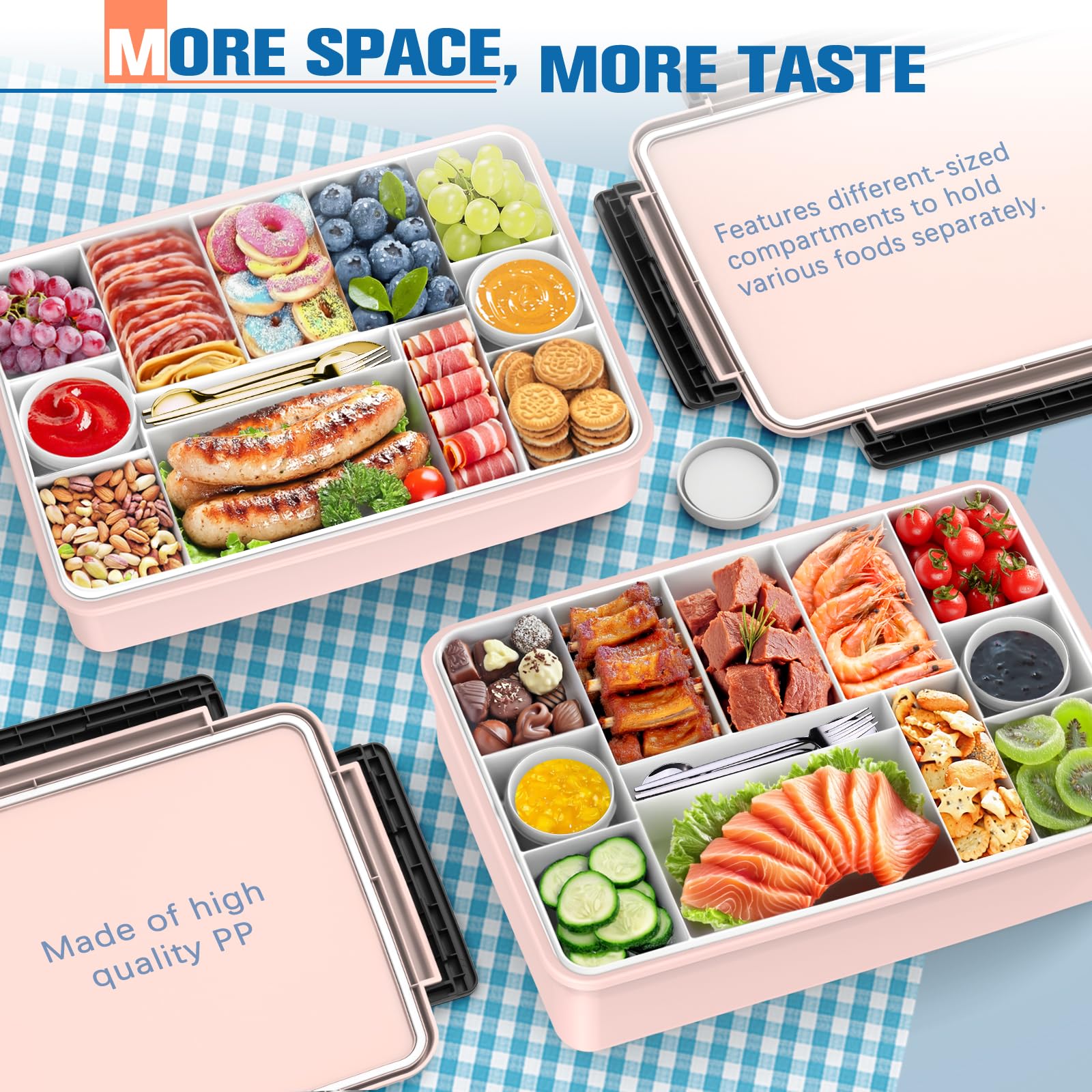 TENDWARE Snackle Box ready for an on-the-go picnic or road trip setup.