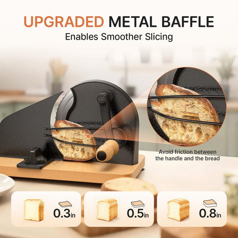 TENGIZUOHZ bread slicer with stainless steel blades delivers clean, even cuts.