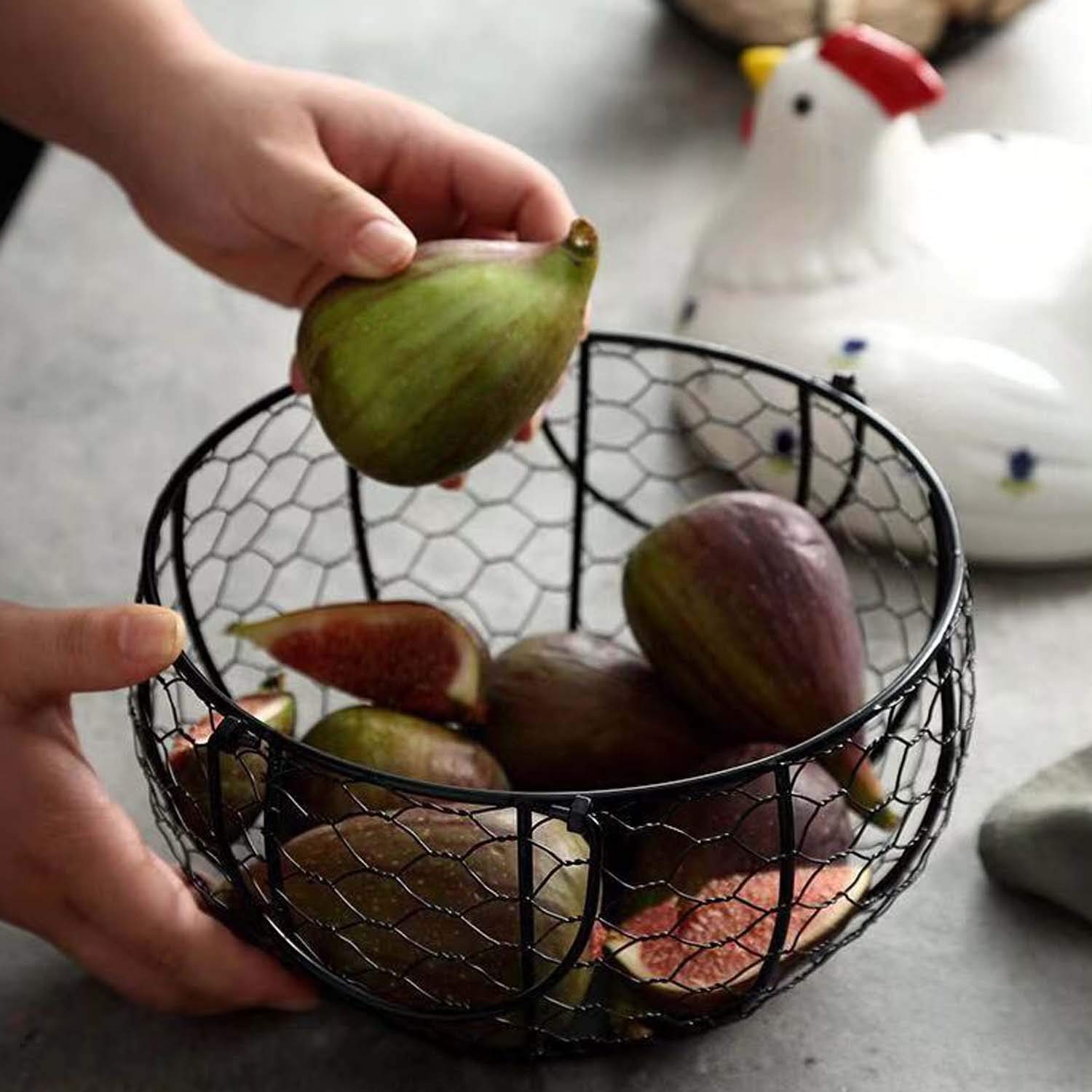 TENINYU kitchen display of eggs on a countertop offers quick access.